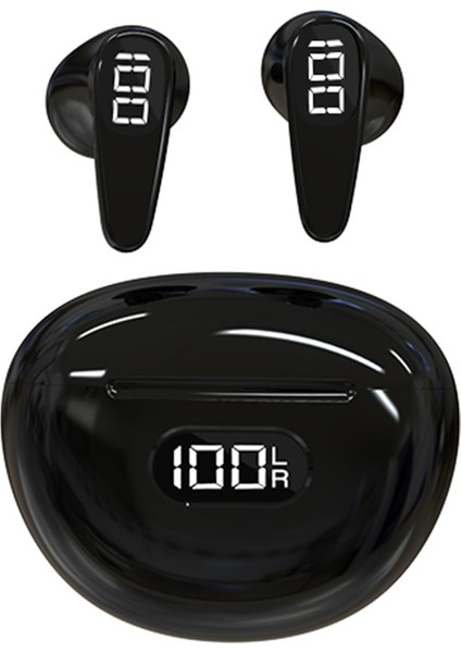 D8 Tws Bluetooth 5.3 Kulaklık Dokunmatik Kontrol LED Güç Ekranlı Gerçek Kablosuz Spor Kulaklıkları (Ce Sertifikalı) - Siyah (Yurt Dışından)