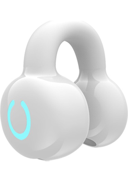 YX09 Klipsli Tek Kulaklı Bluetooth Kulaklık Stereo Iş Tarzı Kablosuz Kulaklık - Beyaz (Yurt Dışından)