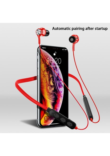 G03 Manyetik Boyun Bandı Bluetooth Kulaklık Spor Kablosuz Güçlü Bas Müzik Arama Kulaklık - Beyaz (Yurt Dışından) indirimleri
