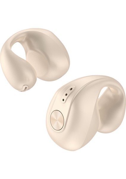V50 Bluetooth Çift Kulak Kulaklıklar Kemik Iletimli Kulaklık Kablosuz Spor Koşu Klipsli Kulaklıklar - Ten Rengi (Yurt Dışından)