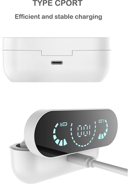 YD06 Kulak Içi Kulaklık Kablosuz Bluetooth Kulaklık Dokunmatik Kontrollü Kulaklık - Beyaz (Yurt Dışından) fırsatları