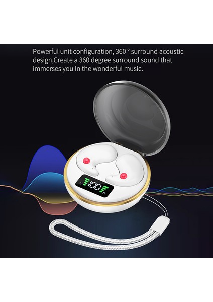 By-8 Görünmez Uyku Kulaklıkları Kablosuz Bluetooth 5.3 Yan Uyuyanlar Için Gürültü Önleyici Kulaklıklar - Pembe (Yurt Dışından)