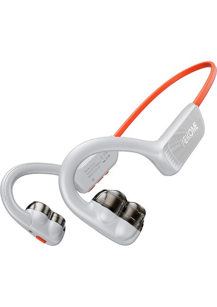 Wekome VC01 Açık Kulak Kulaklık Egzersiz Koşu Spor Salonu Çalışma Seyahati Için Kablosuz Bluetooth Hava Iletimli Kulaklık - Gri + Turuncu (Yurt Dışından)