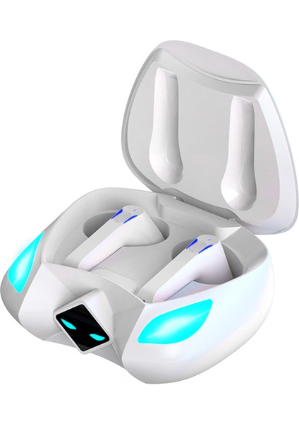 T28 Düşük Gecikme Süreli Oyun / Müzik Çift Modlu Kulaklık Rgb Işık Bluetooth 5.3 Kulaklık (Ce Sertifikası Yok) - Beyaz (Yurt Dışından)