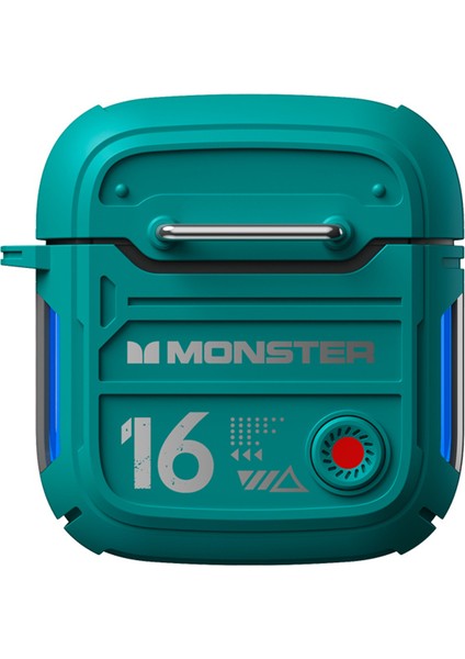 Monster XKT16 Tws Bluetooth 5.3 Kulaklık Hifi Müzik Oyun Kablosuz Kulaklık - Koyu Yeşil (Yurt Dışından)