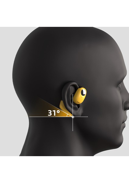 W700 Kablosuz Bluetooth 5.3 Kulaklık Su Geçirmez Kulak Kancası Spor Müzik Kulaklığı - Siyah (Yurt Dışından)