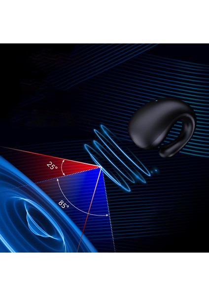 YYK-Q92 Bluetooth 5.3 Kulaklık Klipsli Kulak Gürültü Önleyici Kulaklık Kablosuz Spor Kulaklıkları (Ce Ile) - Siyah (Yurt Dışından)