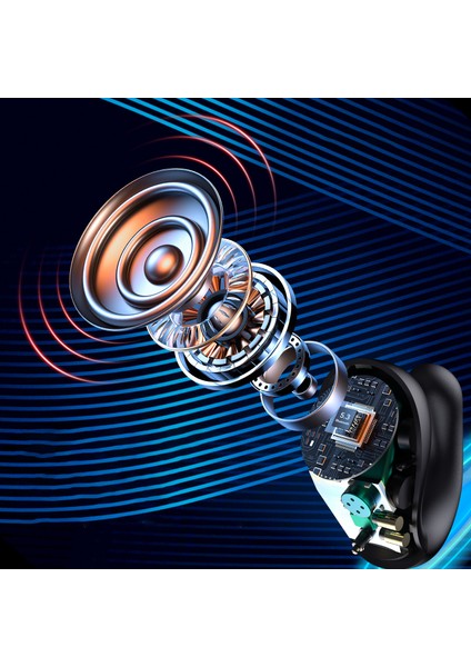 YYK-Q92 Bluetooth 5.3 Kulaklık Klipsli Kulak Gürültü Önleyici Kulaklık Kablosuz Spor Kulaklıkları (Ce Ile) - Siyah (Yurt Dışından)