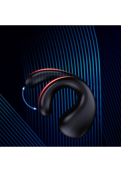 YYK-Q92 Bluetooth 5.3 Kulaklık Klipsli Kulak Gürültü Önleyici Kulaklık Kablosuz Spor Kulaklıkları (Ce Ile) - Siyah (Yurt Dışından)