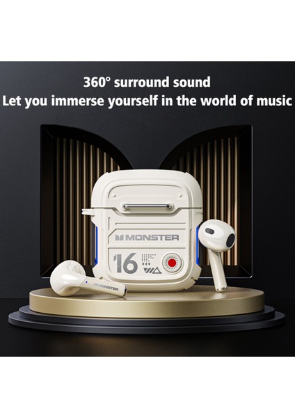 Monster XKT16 Tws Bluetooth 5.3 Kulaklık Hifi Müzik Oyun Kablosuz Kulaklık - Bej (Yurt Dışından) modelleri
