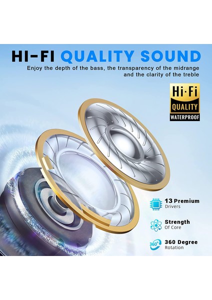 JX80 Tws Bluetooth 5.3 Kulak Klipsi Kulaklık Kablosuz Stereo Müzik Kulaklığı - Beyaz (Yurt Dışından) fırsatları
