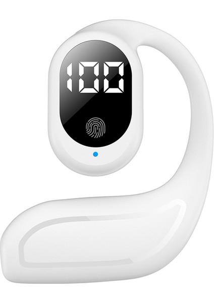 Fn-98 Tek Kulak Bluetooth Kulak Askılı Kulaklık Kablosuz Kulaklık - Beyaz (Yurt Dışından)