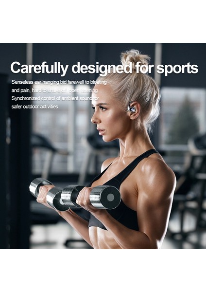 YYK-880 Açık Kulak Bluetooth 5.3 Kablosuz Kulaklık Gürültü Azaltma Spor Kulaklıkları - Beyaz (Yurt Dışından) modelleri