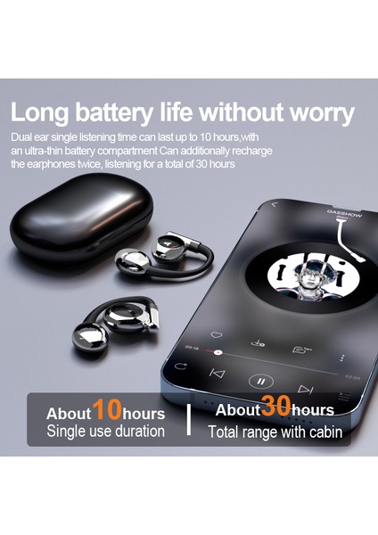 YYK-880 Açık Kulak Bluetooth 5.3 Kablosuz Kulaklık Gürültü Azaltma Spor Kulaklıkları - Beyaz (Yurt Dışından) fırsatları