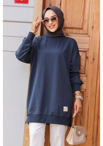 Neva Style Lacivert Tesettür Tunik 30644L