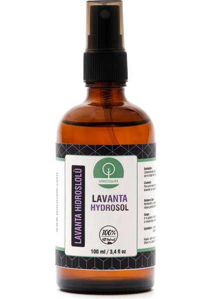 % 100 Lavanta Hidrosolü 100 ml (Lavanta Suyu)