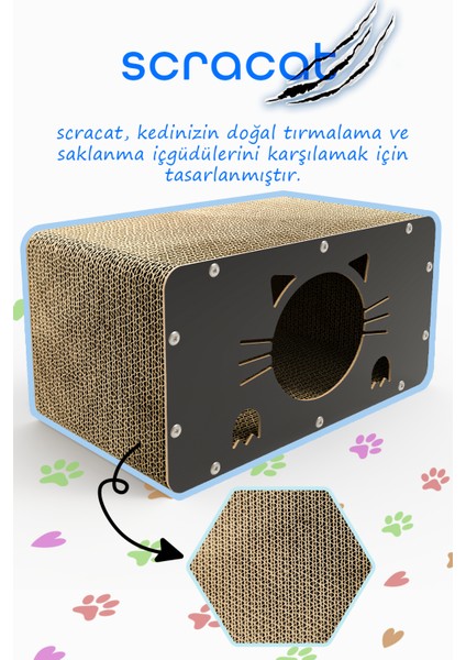 Tırmata Yeni Ürün Doğal Karton Kedi Tırmalaması Kedi Tırmalama Kanepesi Tahtası Kedi Tırmalama Evi modelleri