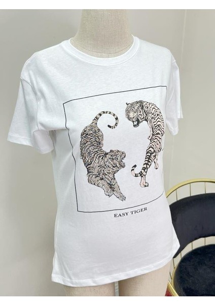 4510 Iki Jaguar T-Shirt Beyaz