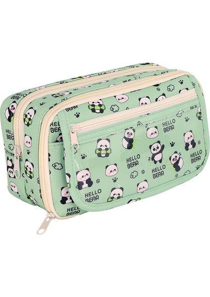 Ortaokul Öğrencileri Için Panda Büyük Kapasiteli Kalem Kutusu (Yurt Dışından)