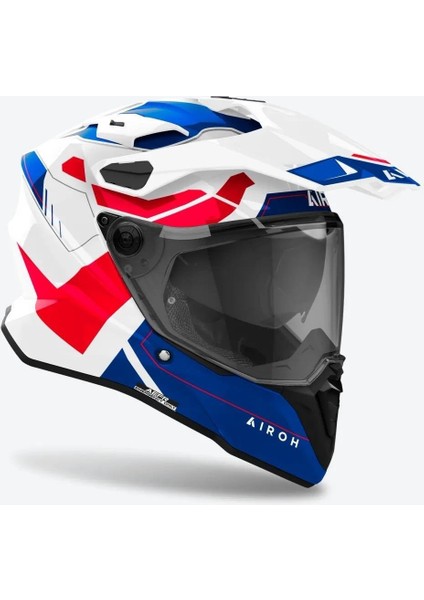 Aıroh Commander 2 Reveal Blue Red Gloss Kask