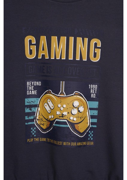 Gaming Baskılı Füme Renk Erkek Çocuk Sweatshirt fiyatları