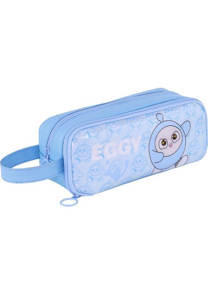 Sevimli Çizgi Kakao Yumurtası Çift Katmanlı Şeffaf Kalem Kutusu (Yurt Dışından)