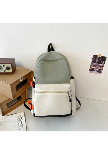 Erkekler ve Kadınlar Için Modaya Uygun ve Modaya Uygun Üniversite Öğrencisi Sırt Çantaları, Öğrenci Sırt Çantaları, Gündelik Basit Kontrast Renkli Sırt Çantaları (Yurt Dışından)
