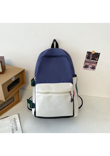 Erkekler ve Kadınlar Için Modaya Uygun ve Modaya Uygun Üniversite Öğrencisi Sırt Çantaları, Öğrenci Sırt Çantaları, Gündelik Basit Kontrast Renkli Sırt Çantaları (Yurt Dışından)