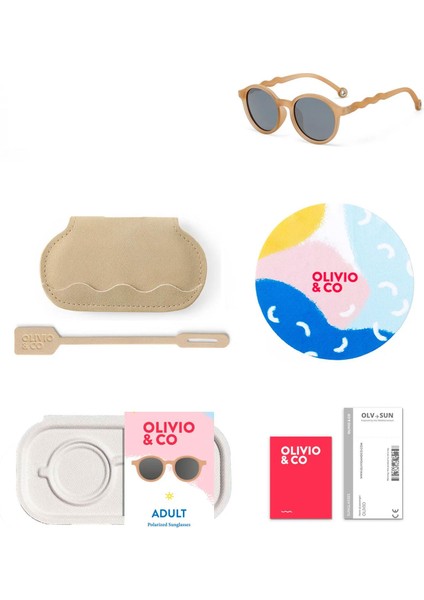 Olıvıo&co Oval Güneş Gözlüğü Classic Sand Beige Yetişkin fırsatları