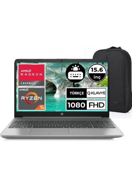 Hp 255 G9 Amd Ryzen 5 5625U 16GB 512GB SSD Windows 11 Home 15.6" Fhd Taşınabilir Bilgisayar 9M3G7ATX6 + Emarkt Çanta