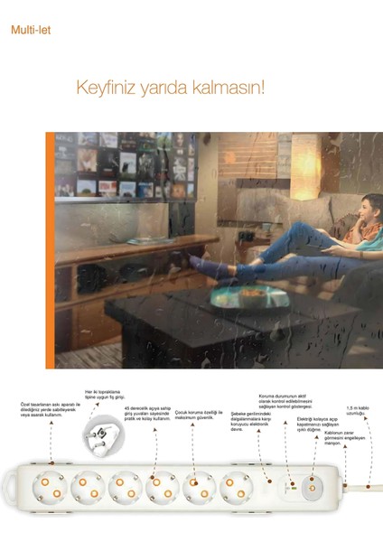 | Altılı Grup Priz, Akım Korumalı Topraklı - Çocuk Korumalı Çoğaltıcı Priz [Altılı, 1.5 Metre, Beyaz] fiyatları