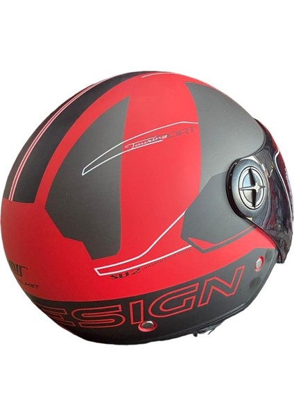 FX-101 Mat Kırmızı Motosiklet Açık Kask fırsatları