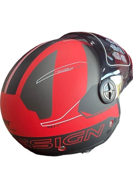 FX-101 Mat Kırmızı Motosiklet Açık Kask indirimleri