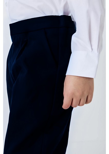 Çocuk Likralı Esnek Rahat Kesim Kumaş Okul Pantolon modelleri