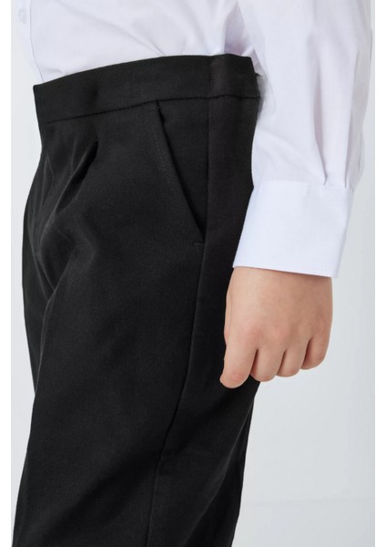 Çocuk Likralı Esnek Rahat Kesim Kumaş Okul Pantolon modelleri