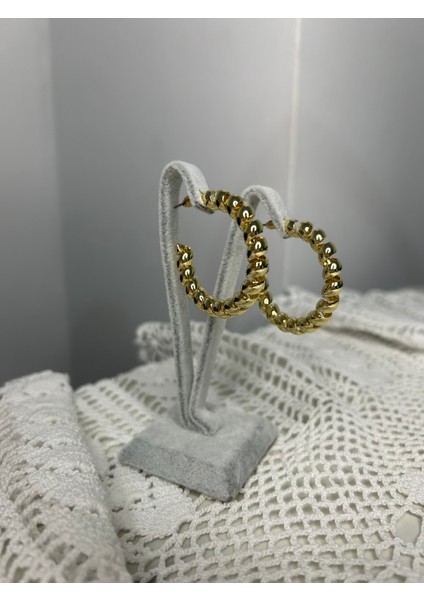 Trend Kadın Gold Halka Küpe
