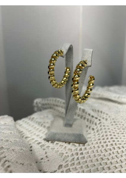 Trend Kadın Gold Halka Küpe