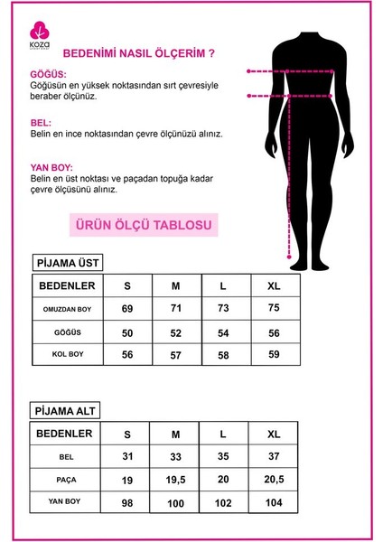 Koza İç Giyim Kadın Pamuklu Kırmızı Çizgili Gömlek Yaka Uzun Kollu Pijama Takımı