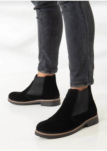 Erkek Kışlık Chelsea Siyah Süet Bot fiyatları