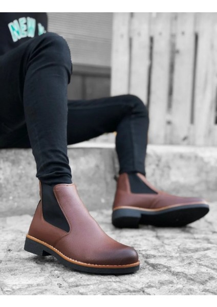 Erkek Kışlık Chelsea Taba Baskılı Bot fiyatları