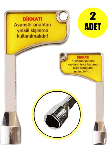 Asansör Kapı Açma Anahtarı Üçgen Anahtar Kaliteli 2 Adet