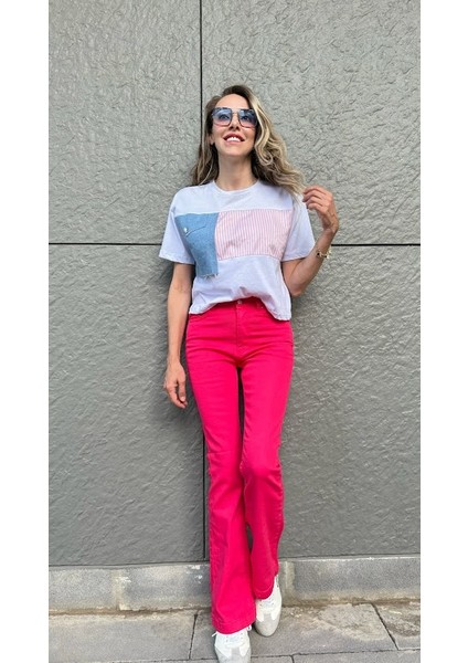 Kot Şeritli T-Shirt modelleri