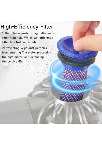 21.6V V8 Pil Adaptörünü + Dyson V8 Piller Için Ön Filtreyi Değiştirin V8 Absolute V8 Hayvan Elektrikli Süpürge Şarj Edilebilir (Yurt Dışından)