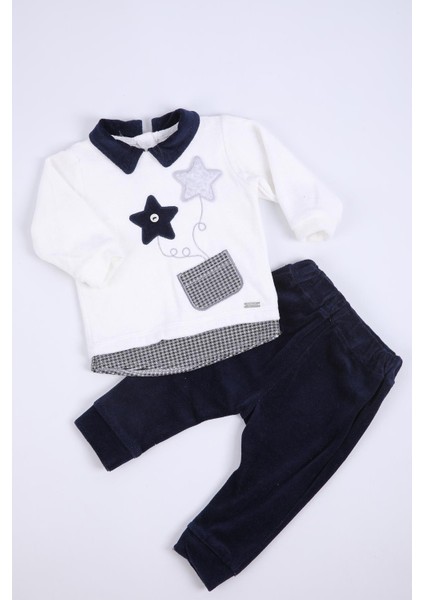 Babyhola Kız Erkek Bebek Alt Üst Kadife Takım 218025