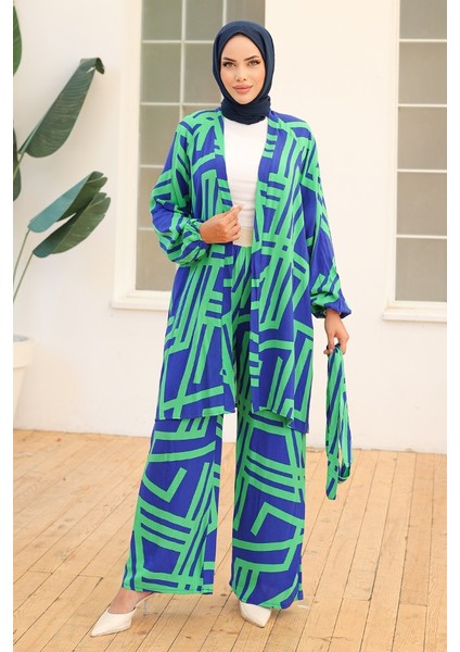 Bengül Kimono Pantolon Ikili Takım 1111 - Yeşil fiyatları