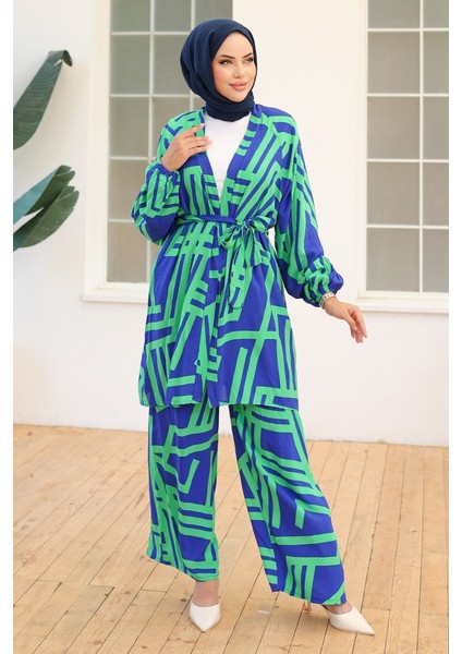 Bengül Kimono Pantolon Ikili Takım 1111 - Yeşil fırsatları