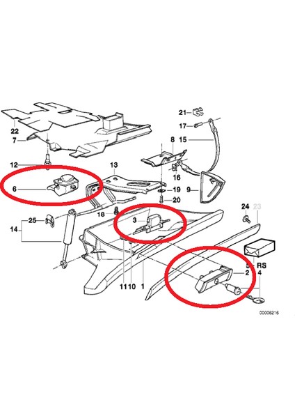 Bmw E34 Torpido Kapak Açma Mandalı ve Kapak Menteşesi - E34 Torpido Kapak Onarım Seti 51161849472 - 51161946513 - 51161848873 - 51161944479