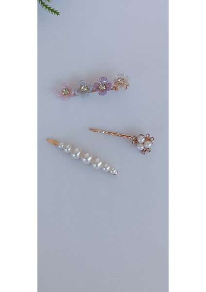 Çiçek ve Incili Toka Seti fiyatları