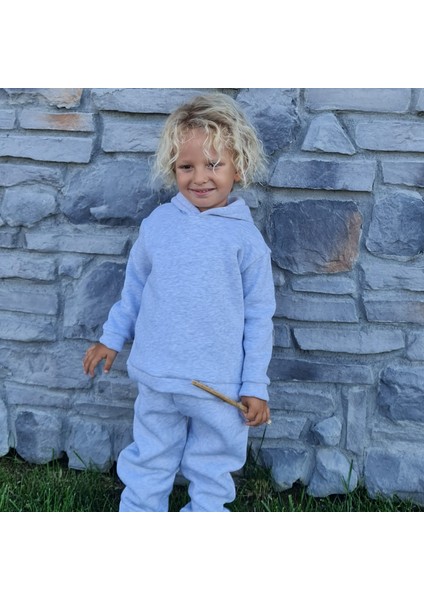 Çocuk Alt Üst Eşofman Kapüşonlu Kalın Kumaş Ikili Takım - Üç Iplik Şardonlu fiyatları