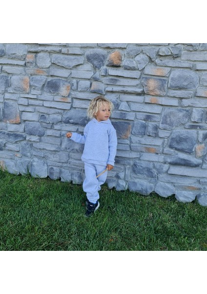 Çocuk Alt Üst Eşofman Kapüşonlu Kalın Kumaş Ikili Takım - Üç Iplik Şardonlu fırsatları